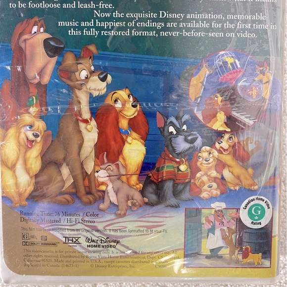 Vintage Disney Lady And The Tramp VHS Movie - Picture 11 of 11